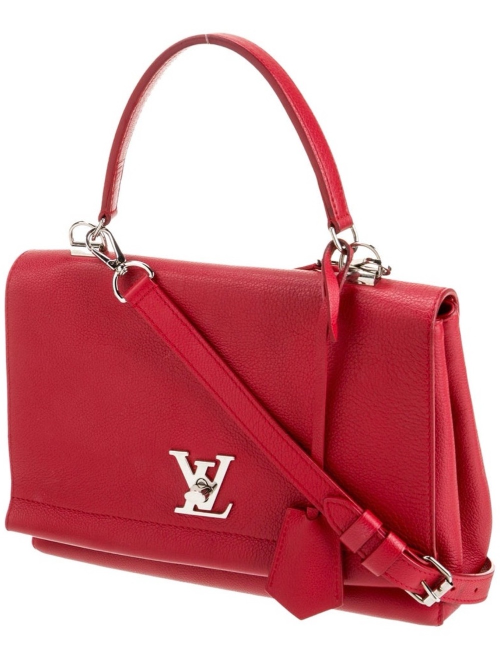 GORG! LOUIS VUITTON Red Taurillon Leather Lockme II - LIKE NEW! MAKE AN OFFER! - Picture 2 of 10